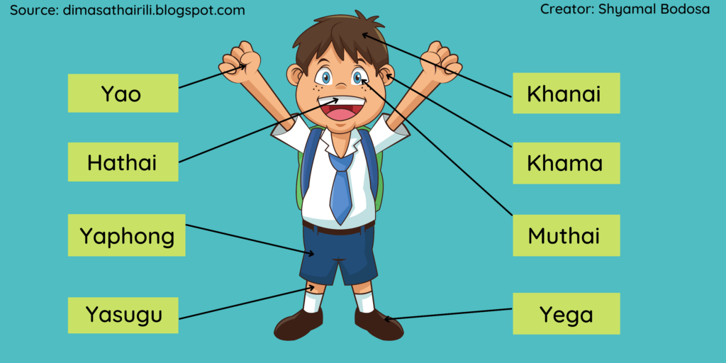 126 Human Body Parts Name in Dimasa | Learn Dimasa language body parts name in dimasa
