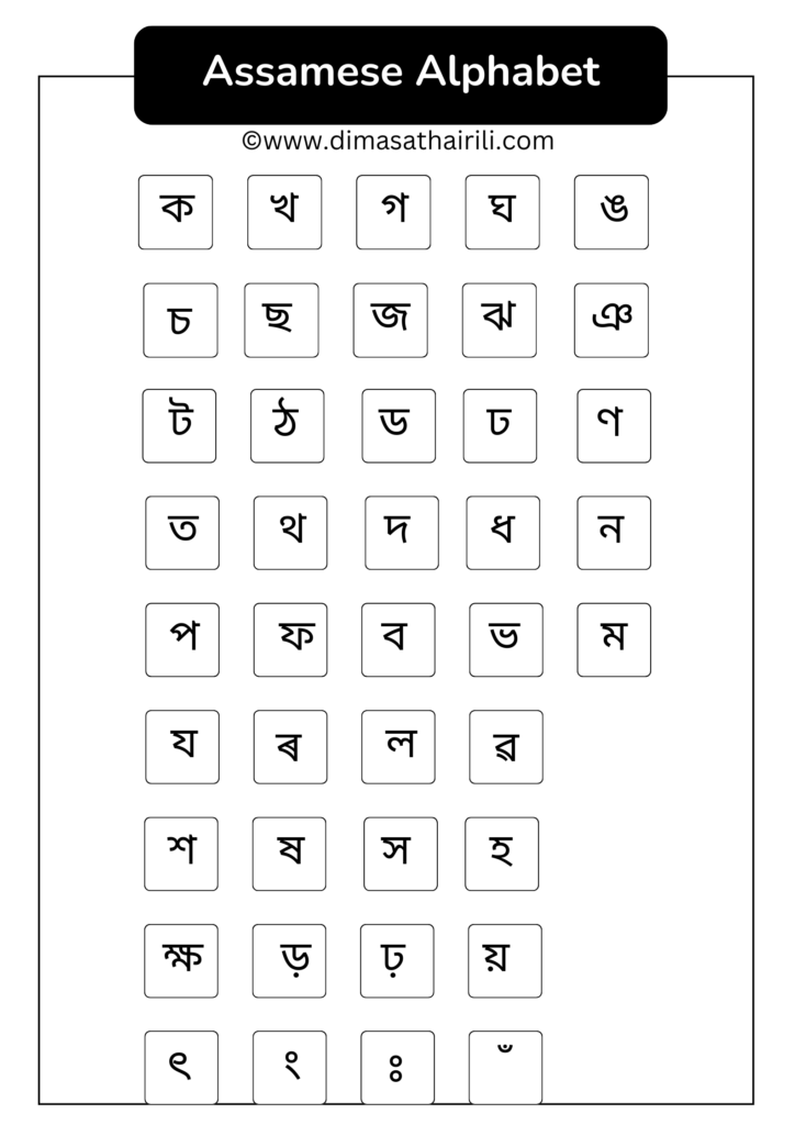 Assamese alphabet